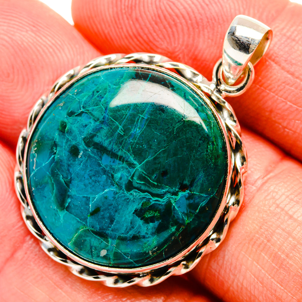 Chrysocolla Pendants handcrafted by Anasilvercos - PD33362