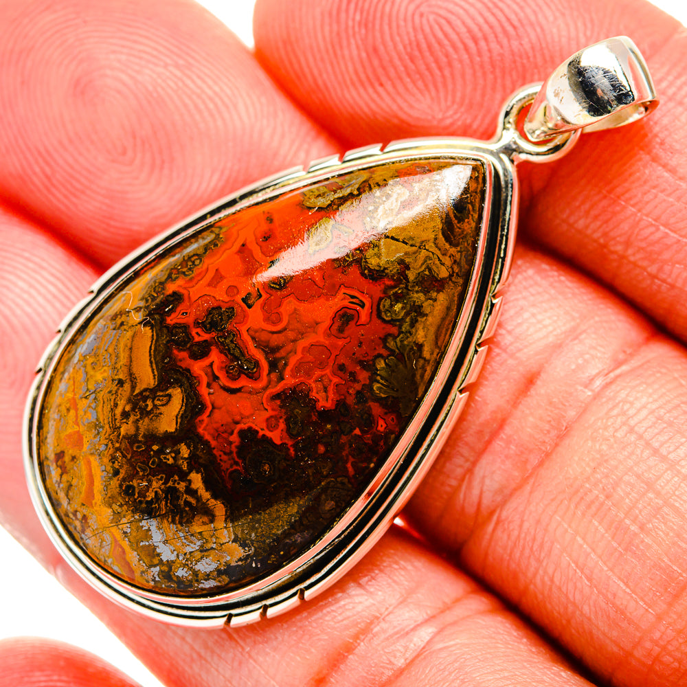 Moroccan Agate Pendants handcrafted by Anasilvercos - PD33374