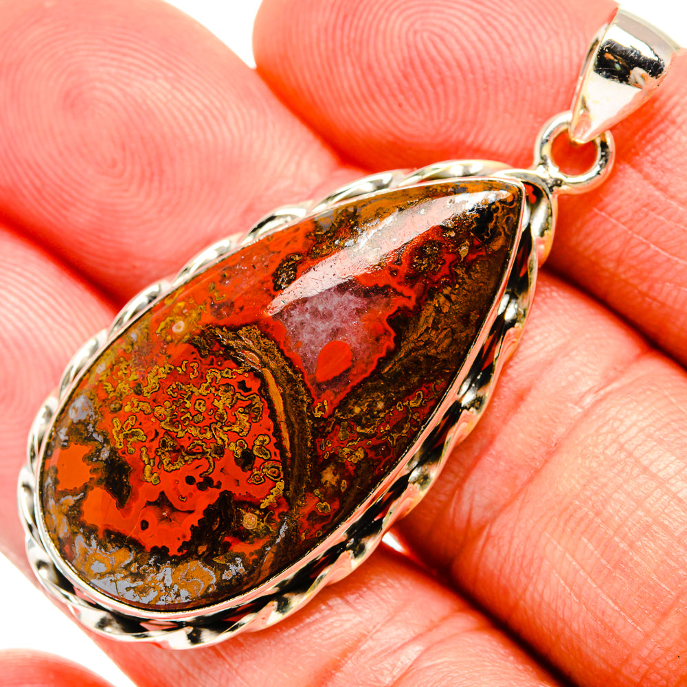 Moroccan Agate Pendants handcrafted by Anasilvercos - PD33376