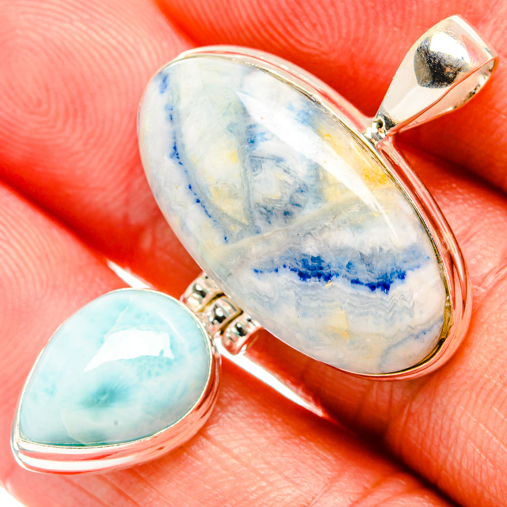 Blue Scheelite Pendants handcrafted by Anasilvercos - PD33378