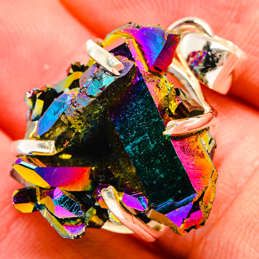 Titanium Sunshine Druzy Pendants handcrafted by Anasilvercos - PD33396