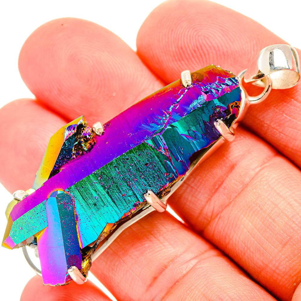 Titanium Sunshine Druzy Pendants handcrafted by Anasilvercos - PD33398