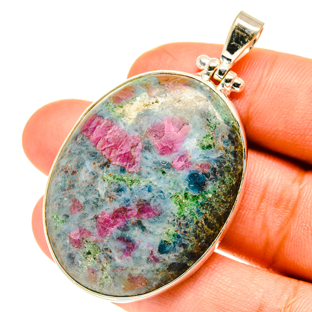 Ruby Fuchsite Pendants handcrafted by Anasilvercos - PD3341