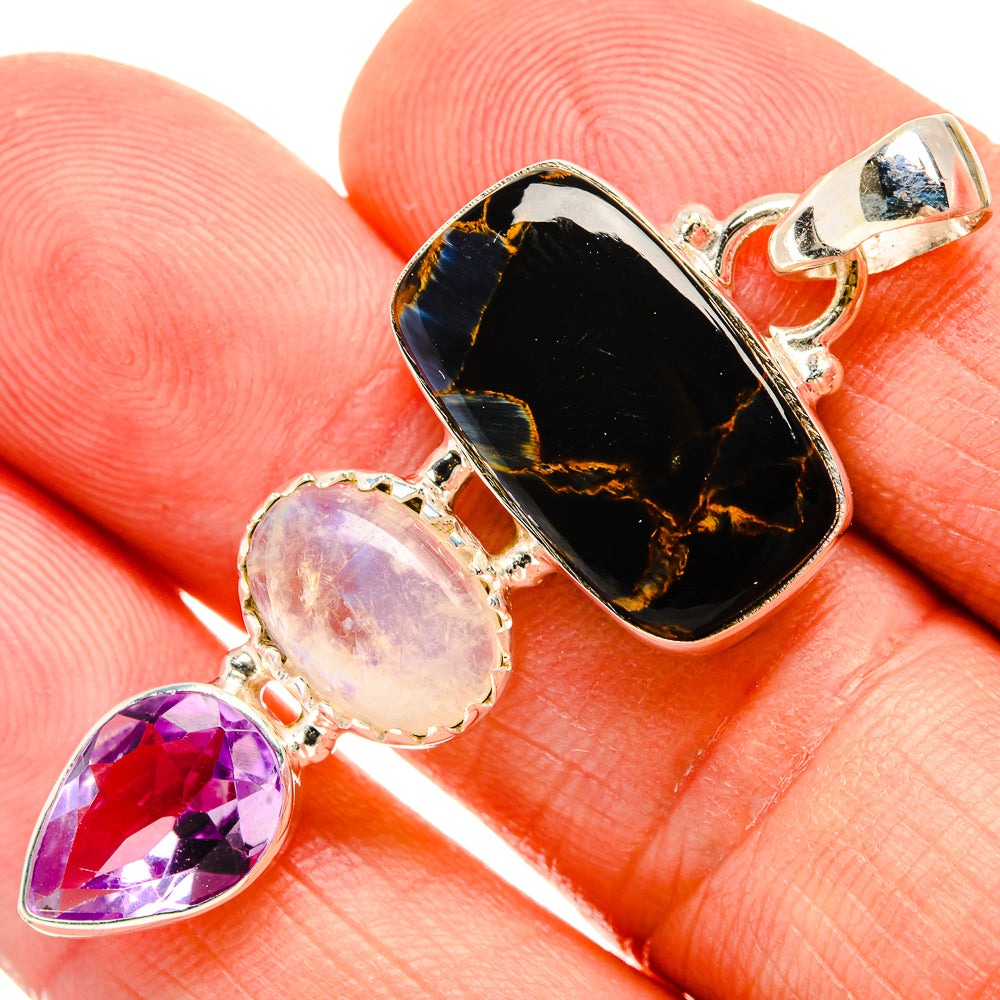 Pietersite Pendants handcrafted by Anasilvercos - PD33426