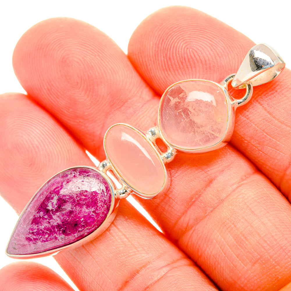 Russian Eudialyte Pendants handcrafted by Anasilvercos - PD33439