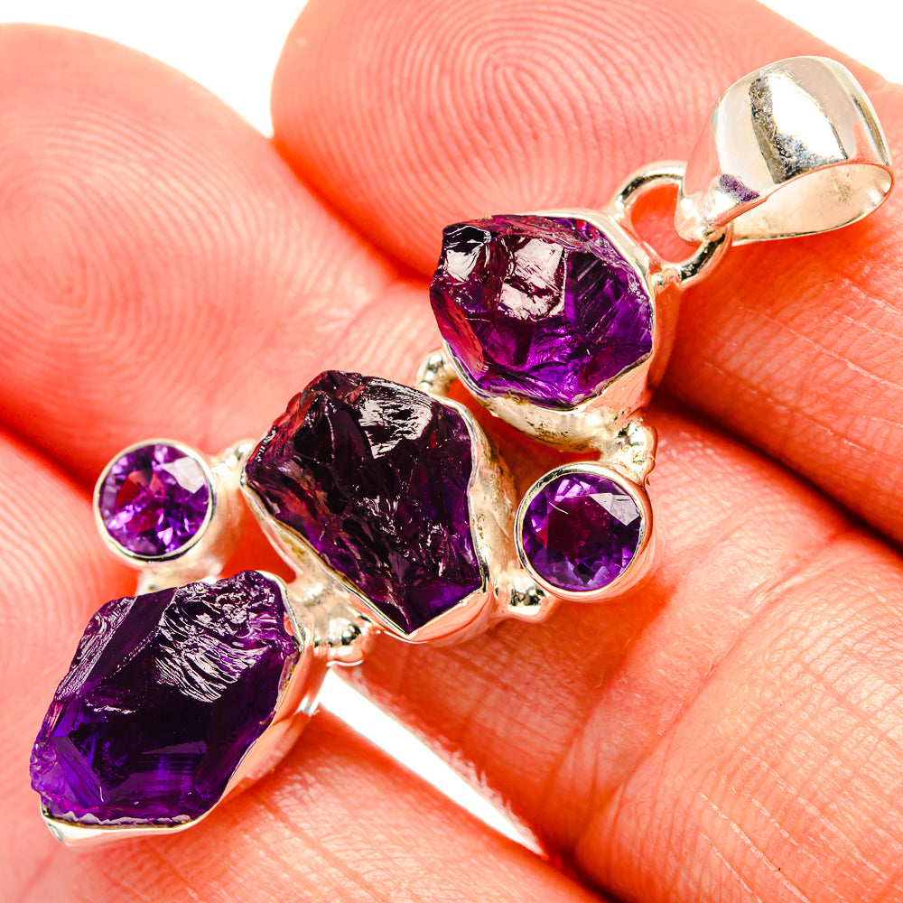 Amethyst Pendants handcrafted by Anasilvercos - PD33494