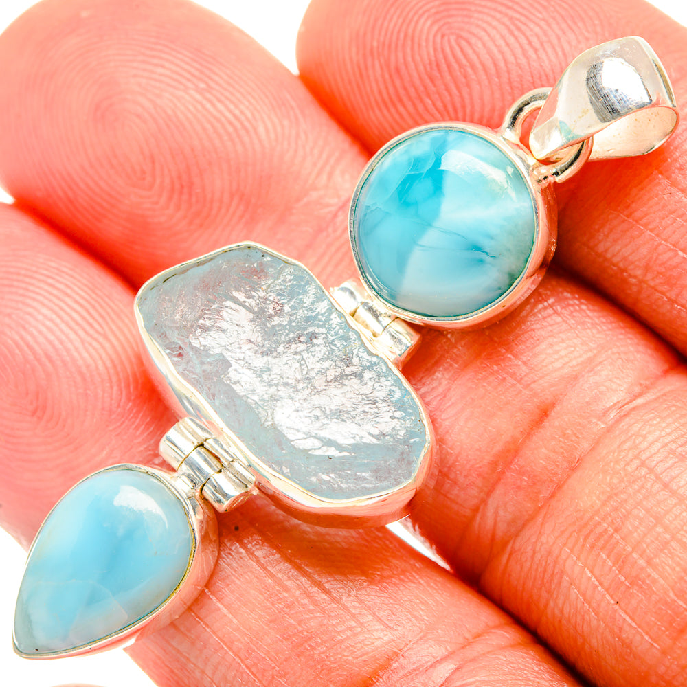 Aquamarine Pendants handcrafted by Anasilvercos - PD33495