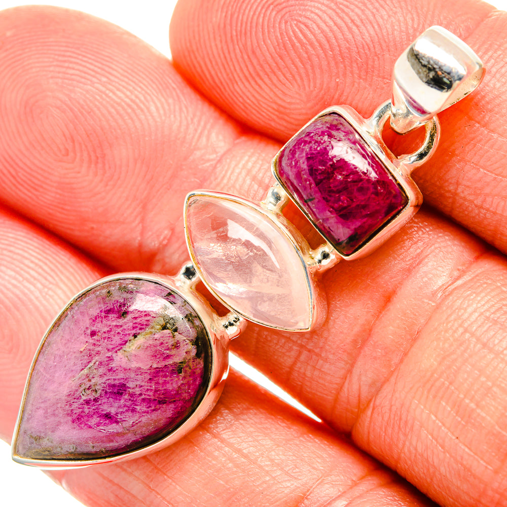 Russian Eudialyte Pendants handcrafted by Anasilvercos - PD33511