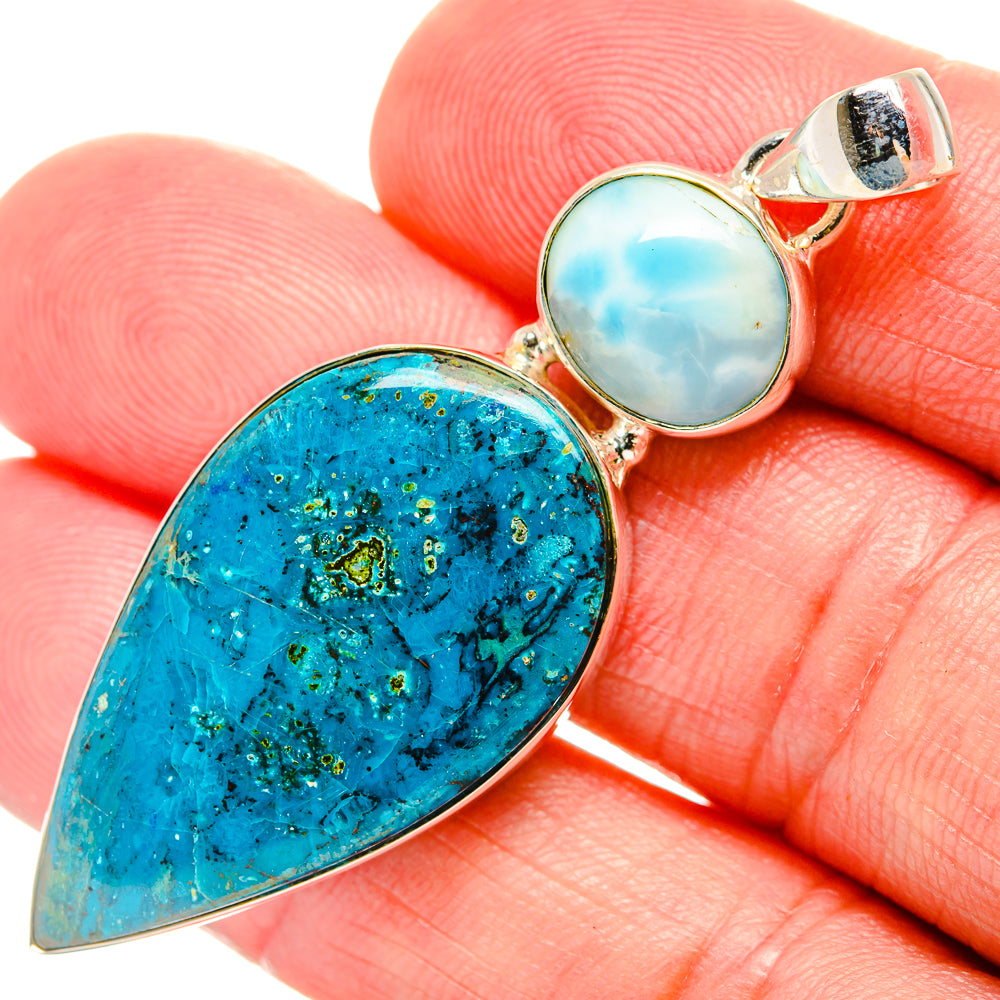 Chrysocolla Pendants handcrafted by Anasilvercos - PD33517