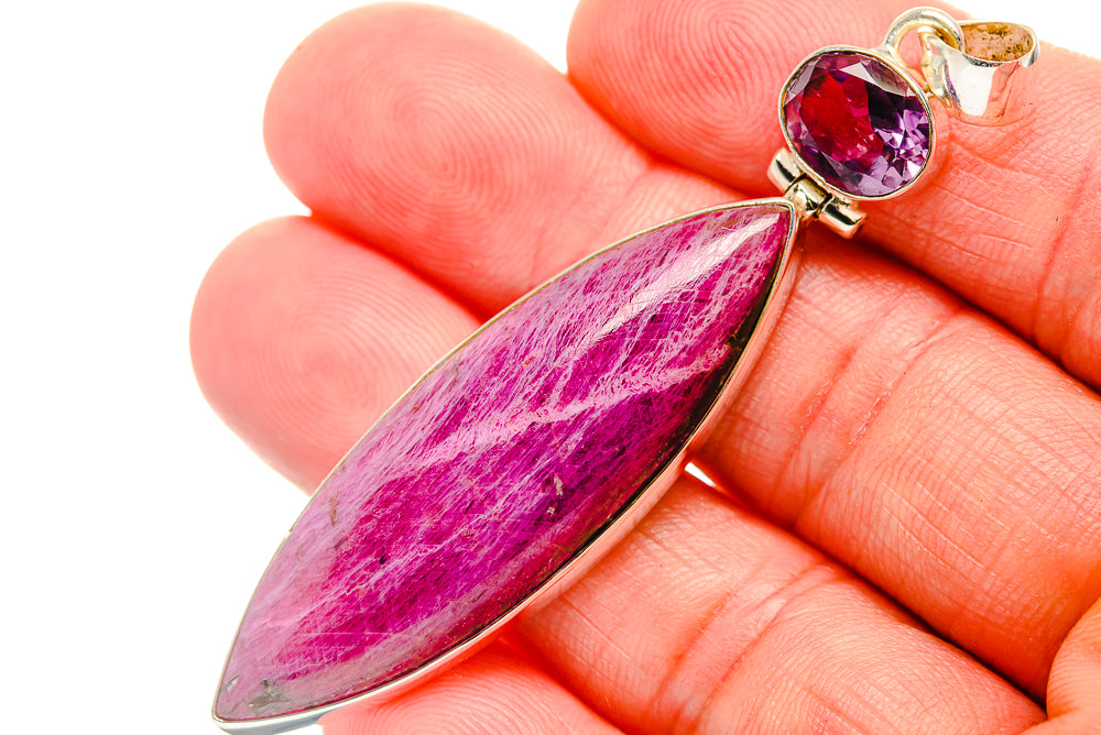 Ruby Fuchsite Pendants handcrafted by Anasilvercos - PD33532