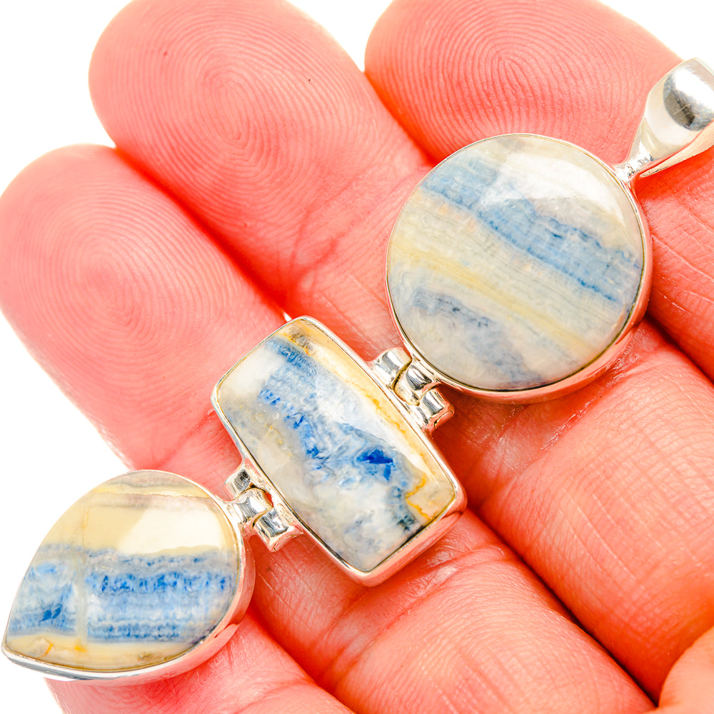 Blue Scheelite Pendants handcrafted by Anasilvercos - PD33535