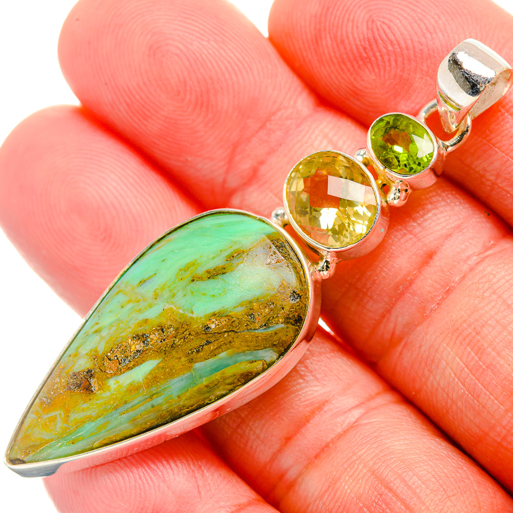 Peruvian Opal Pendants handcrafted by Anasilvercos - PD33538