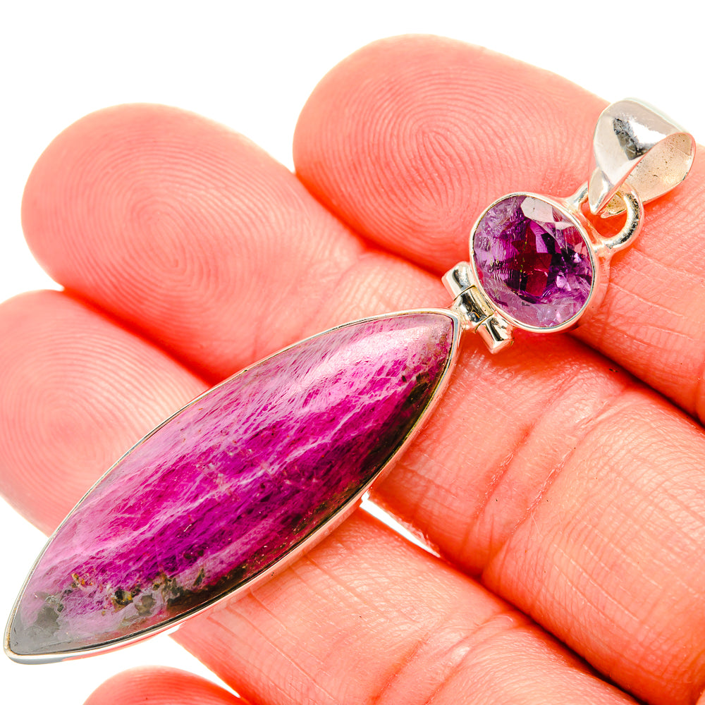 Ruby Fuchsite Pendants handcrafted by Anasilvercos - PD33541