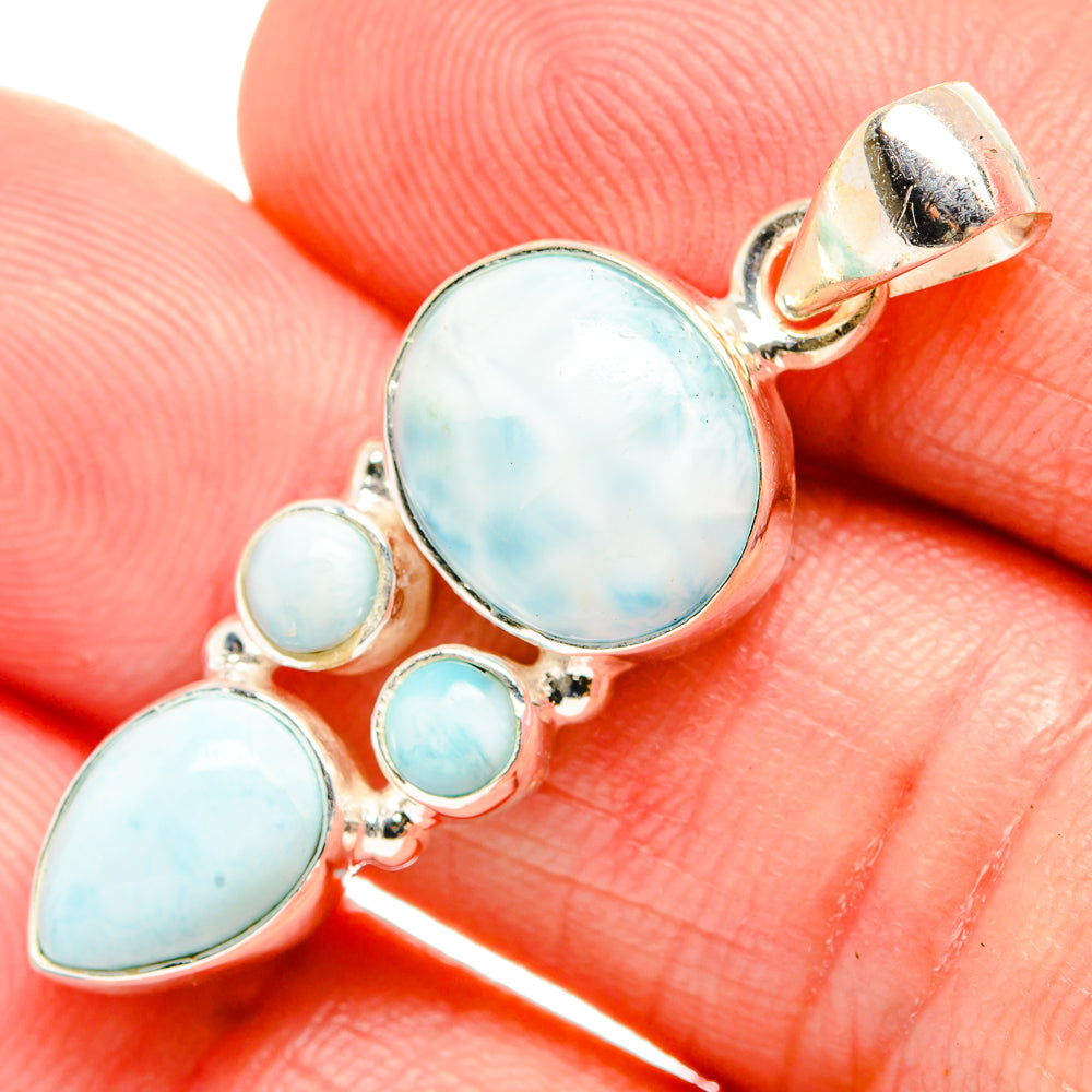 Larimar Pendants handcrafted by Anasilvercos - PD33542