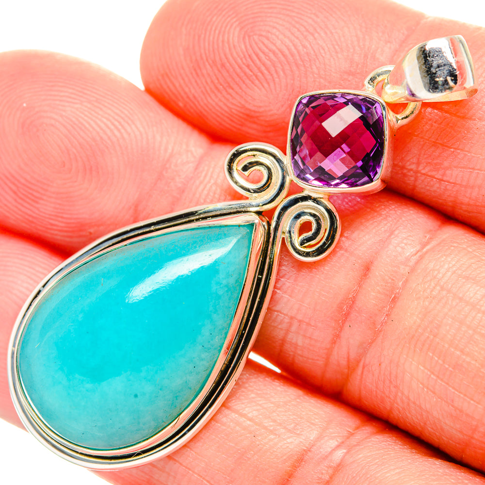 Amazonite Pendants handcrafted by Anasilvercos - PD33546