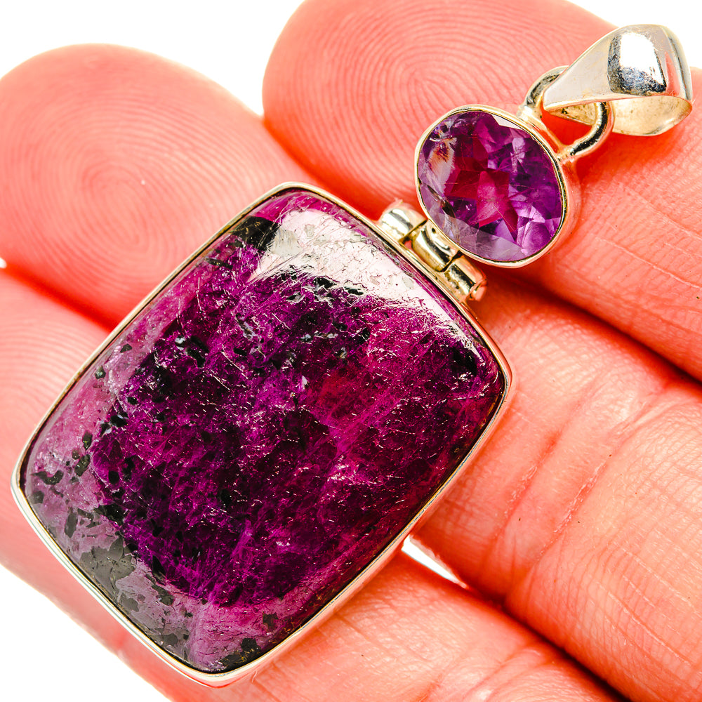 Russian Eudialyte Pendants handcrafted by Anasilvercos - PD33550