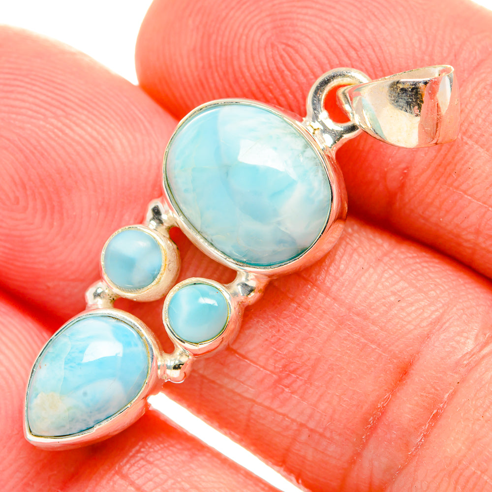 Larimar Pendants handcrafted by Anasilvercos - PD33555