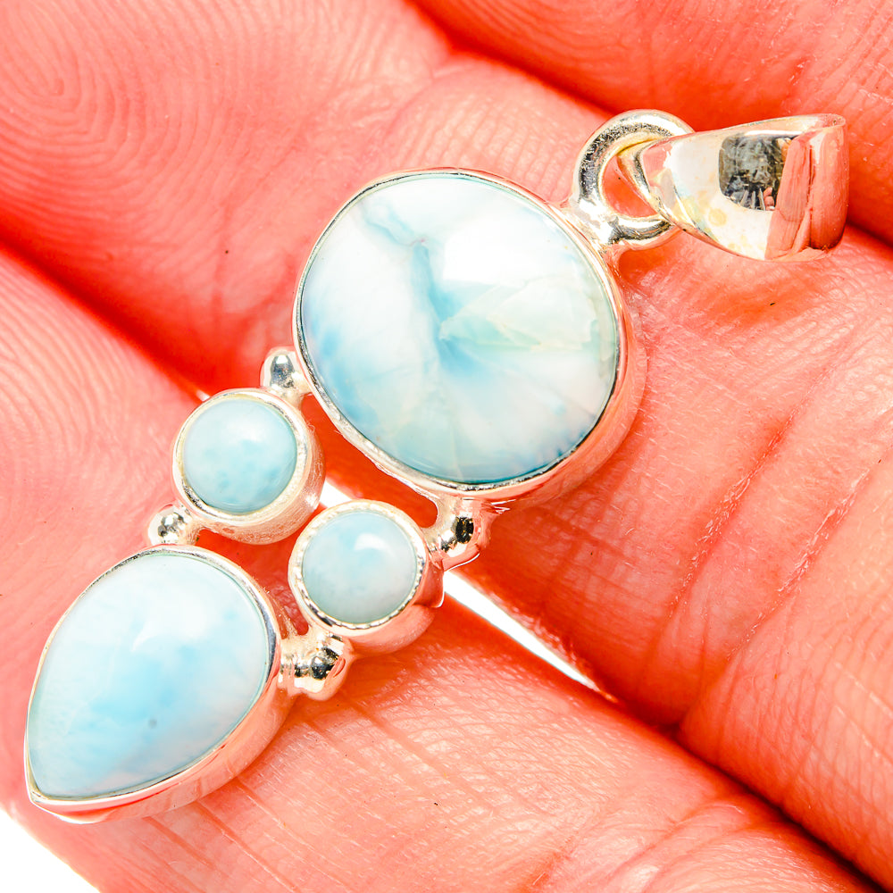 Larimar Pendants handcrafted by Anasilvercos - PD33556