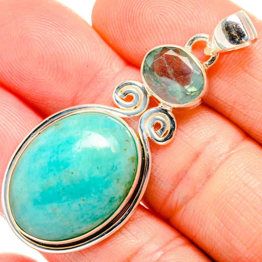Amazonite Pendants handcrafted by Anasilvercos - PD33564