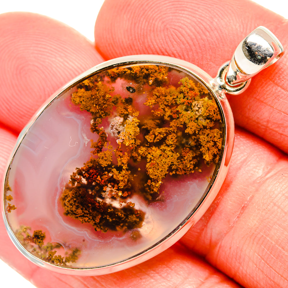 Indonesian Plume Agate Pendants handcrafted by Anasilvercos - PD33569