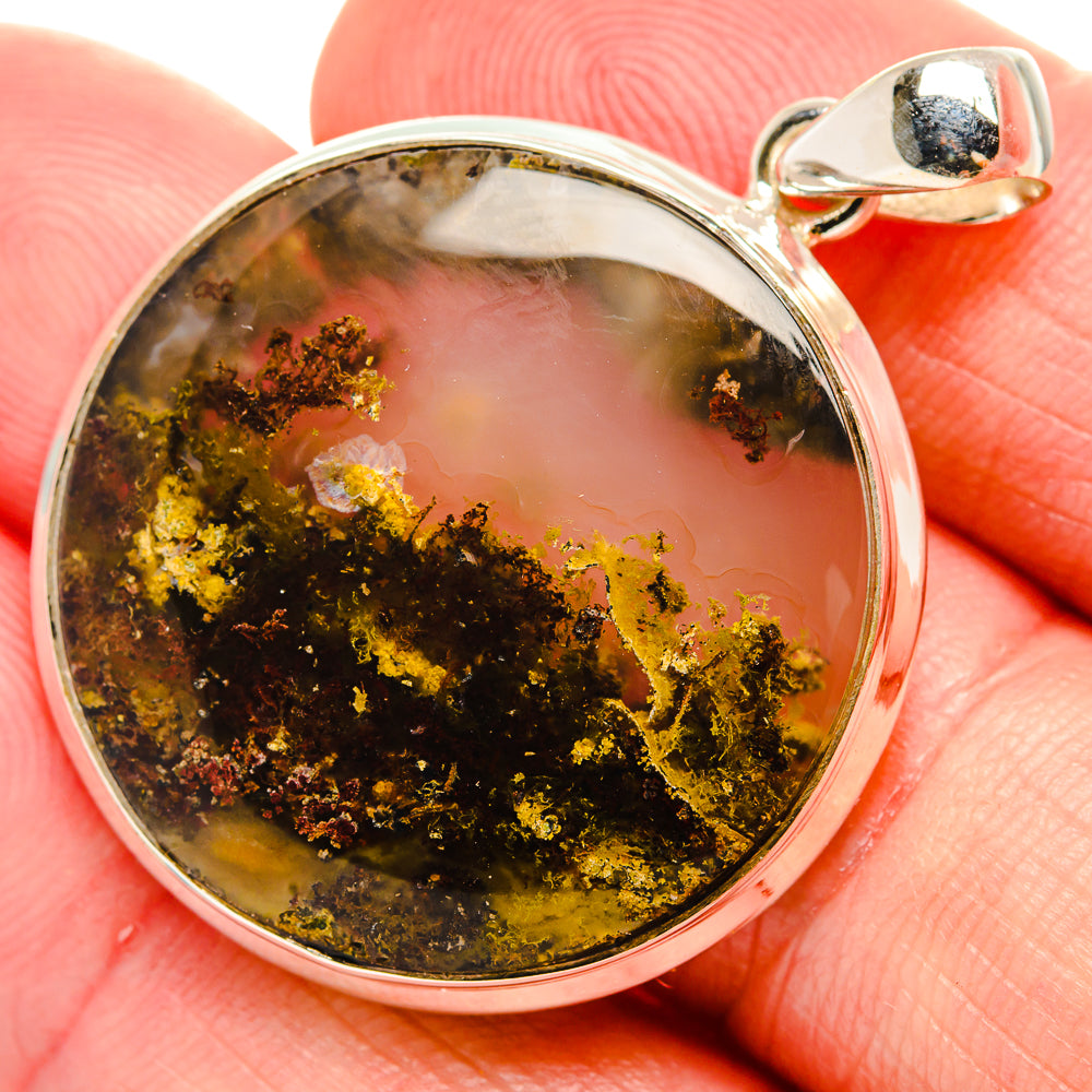 Indonesian Plume Agate Pendants handcrafted by Anasilvercos - PD33579