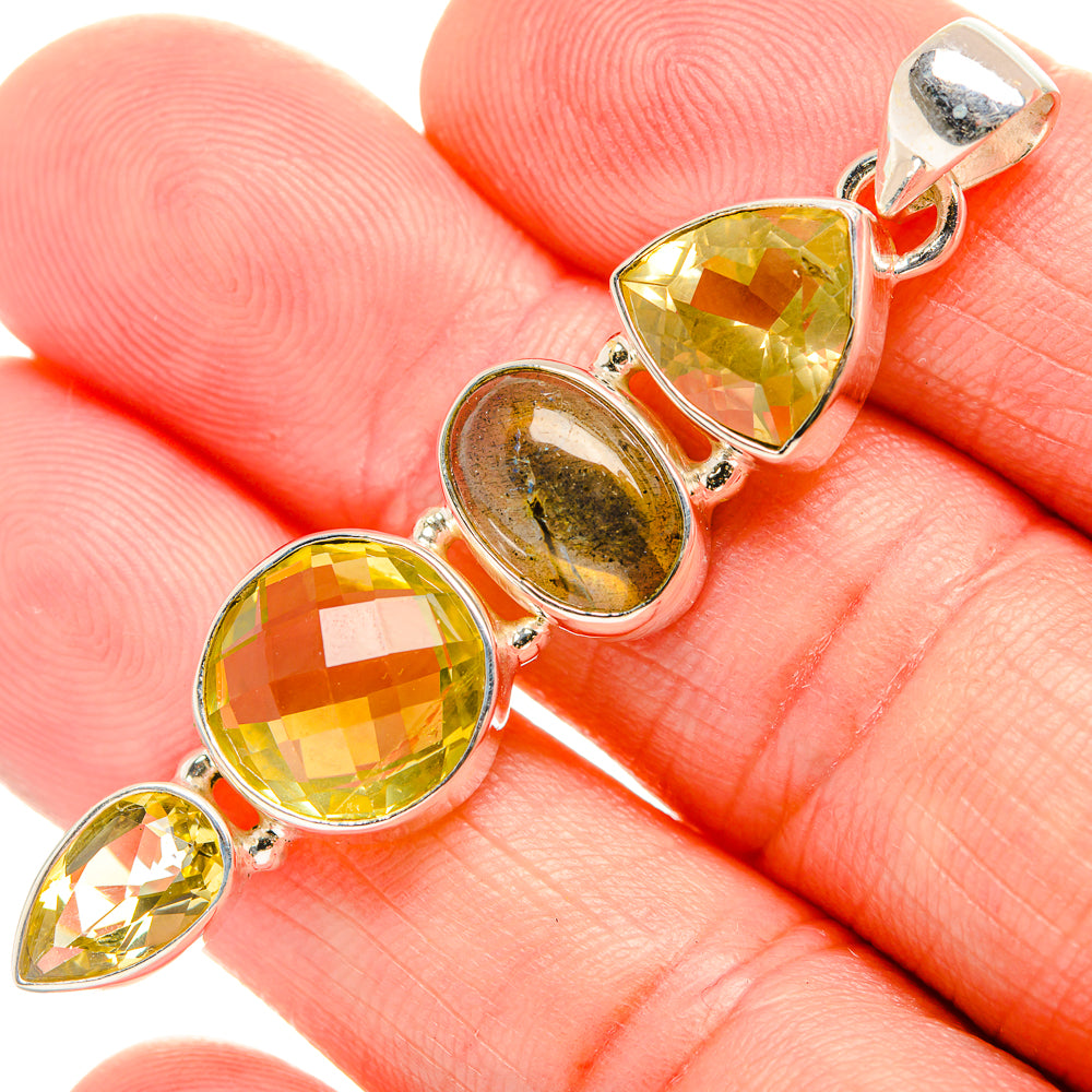 Citrine Pendants handcrafted by Anasilvercos - PD33581