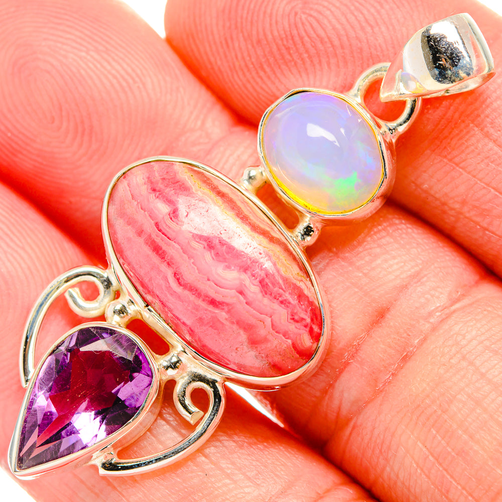 Rhodochrosite Pendants handcrafted by Anasilvercos - PD33582