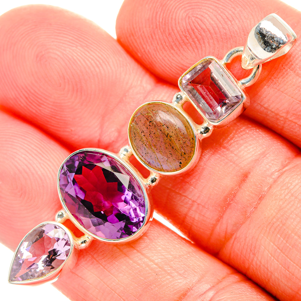 Amethyst Pendants handcrafted by Anasilvercos - PD33585
