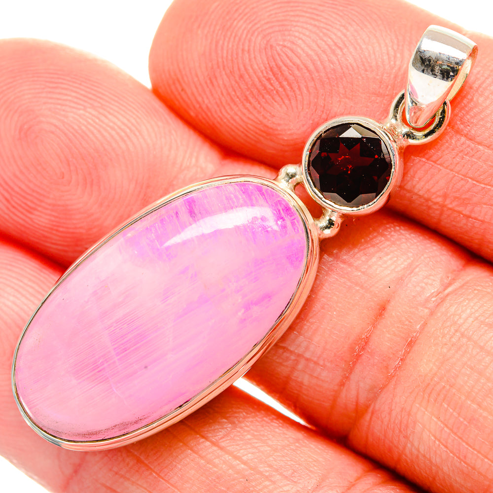 Pink Moonstone Pendants handcrafted by Anasilvercos - PD33593
