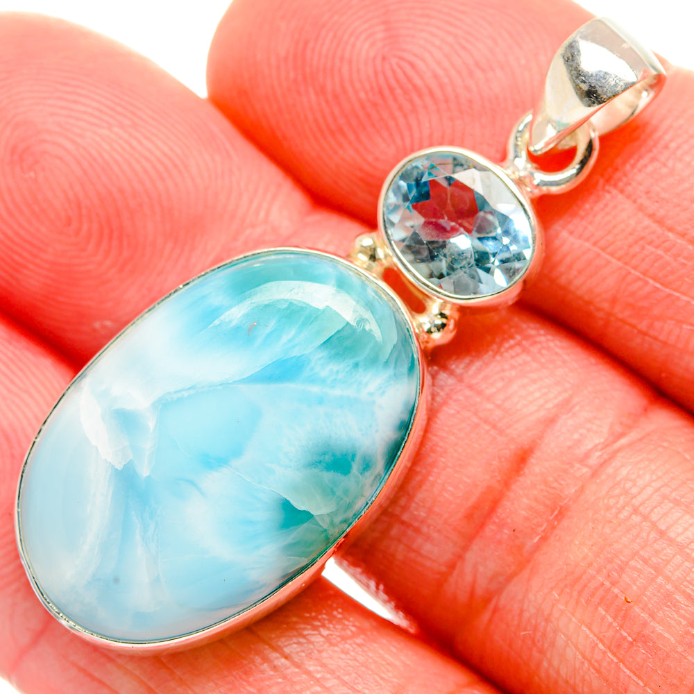 Larimar Pendants handcrafted by Anasilvercos - PD33626