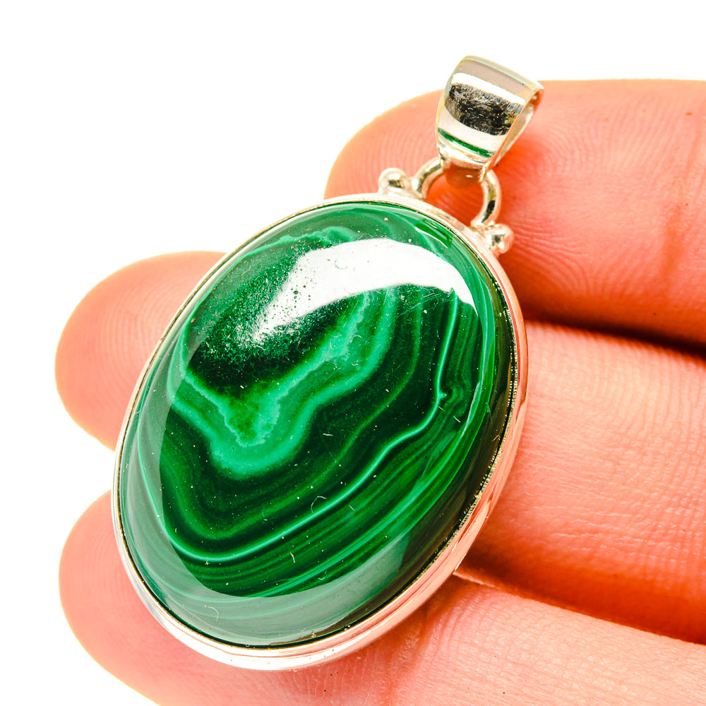 Malachite Pendants handcrafted by Anasilvercos - PD3363
