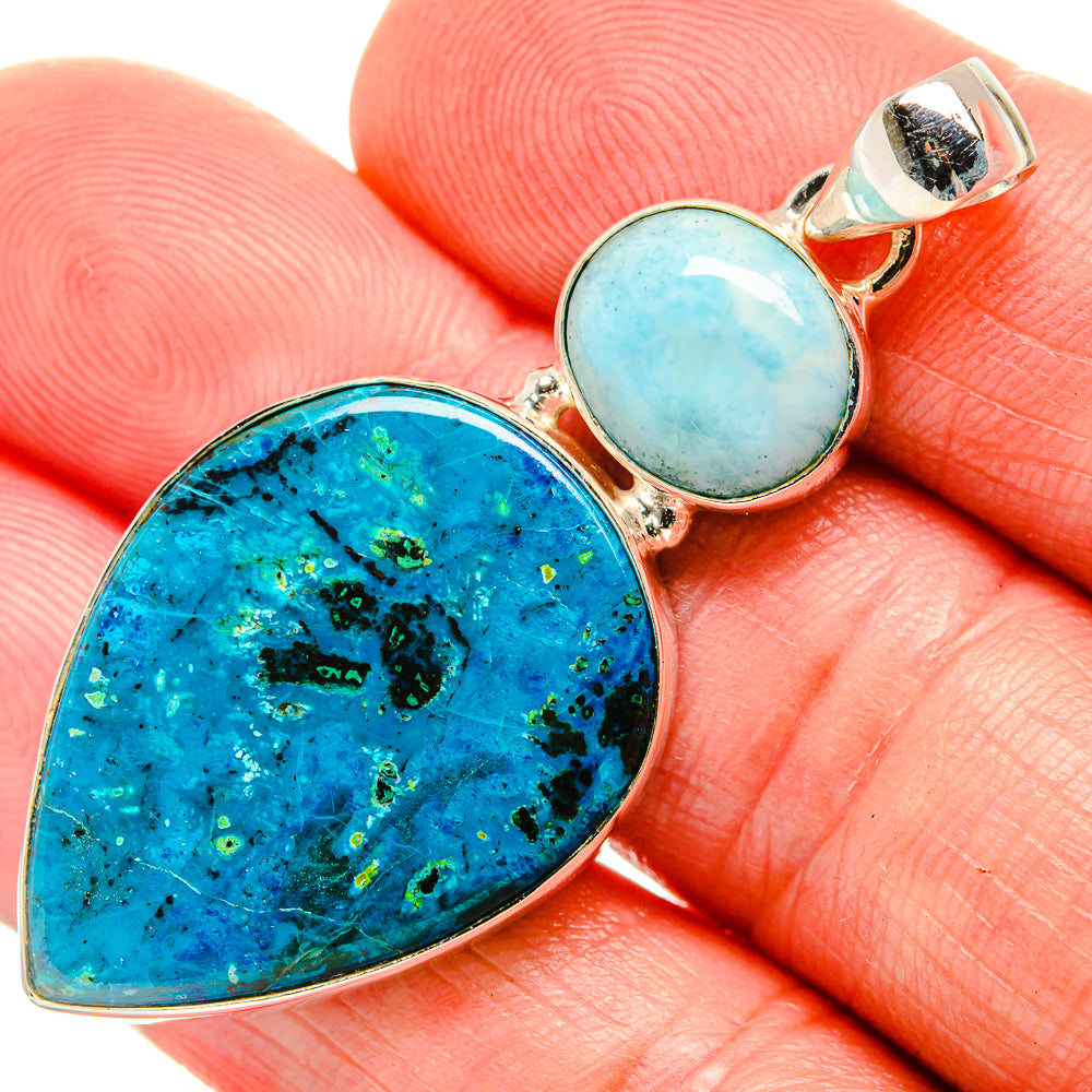Chrysocolla Pendants handcrafted by Anasilvercos - PD33630