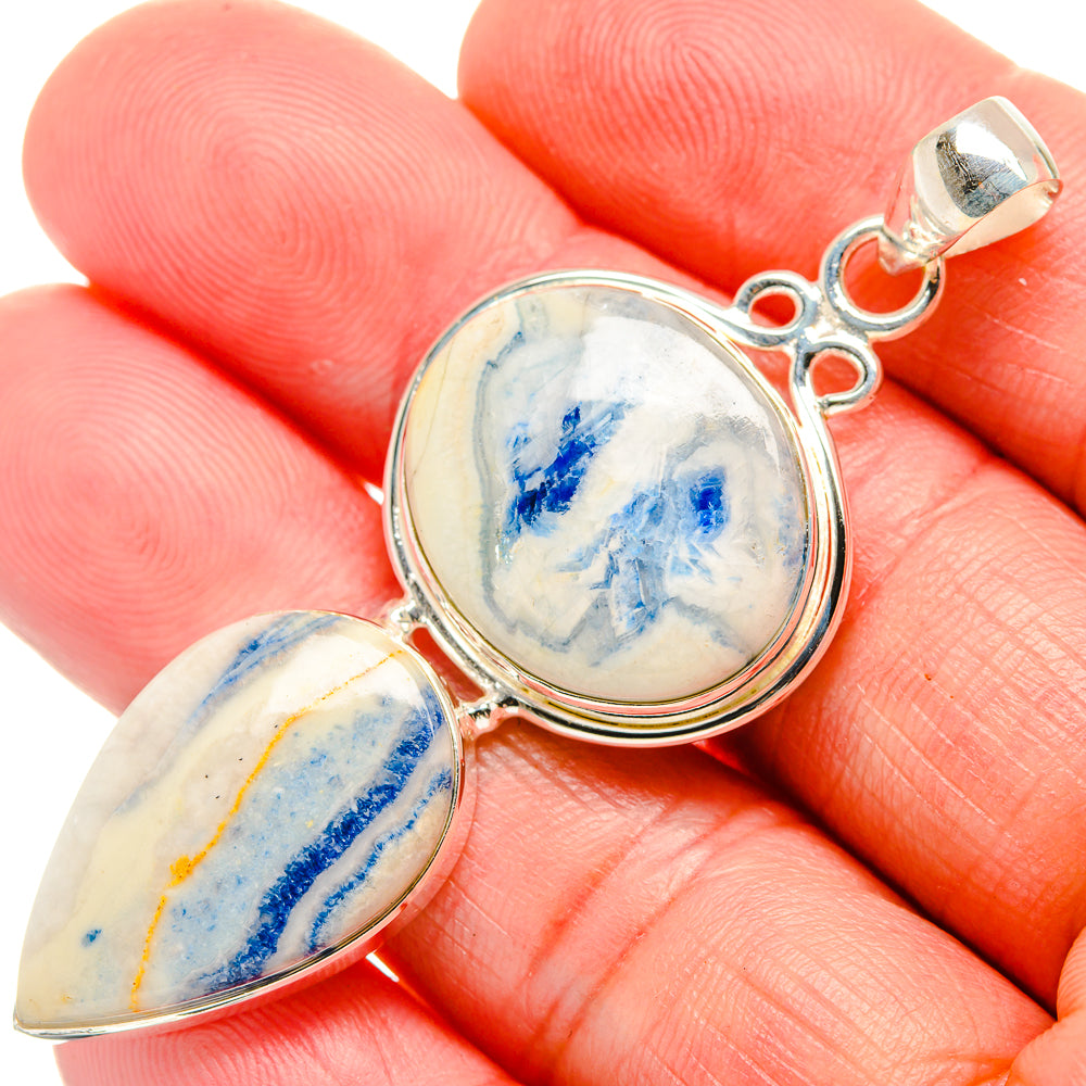 Blue Scheelite Pendants handcrafted by Anasilvercos - PD33659