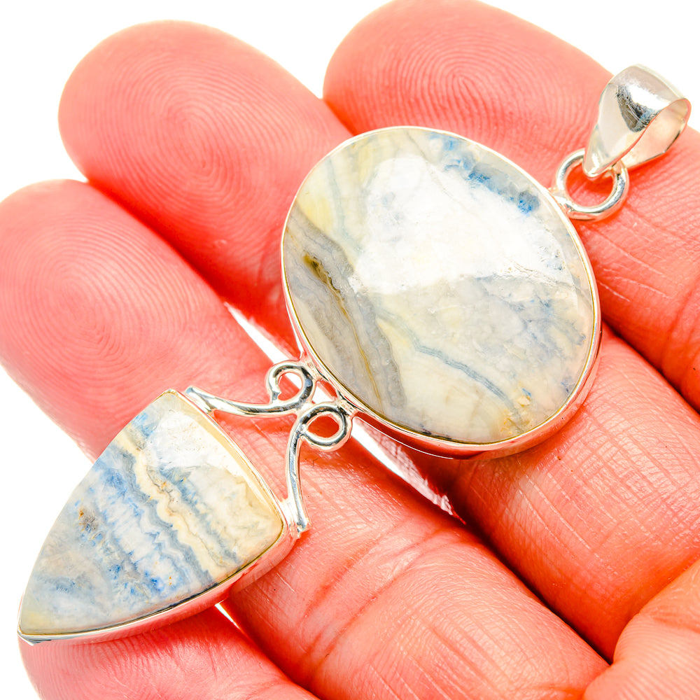 Blue Scheelite Pendants handcrafted by Anasilvercos - PD33660