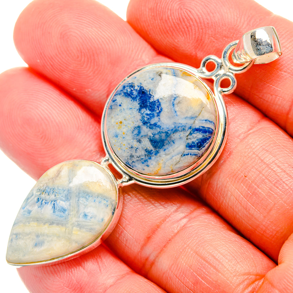 Blue Scheelite Pendants handcrafted by Anasilvercos - PD33663