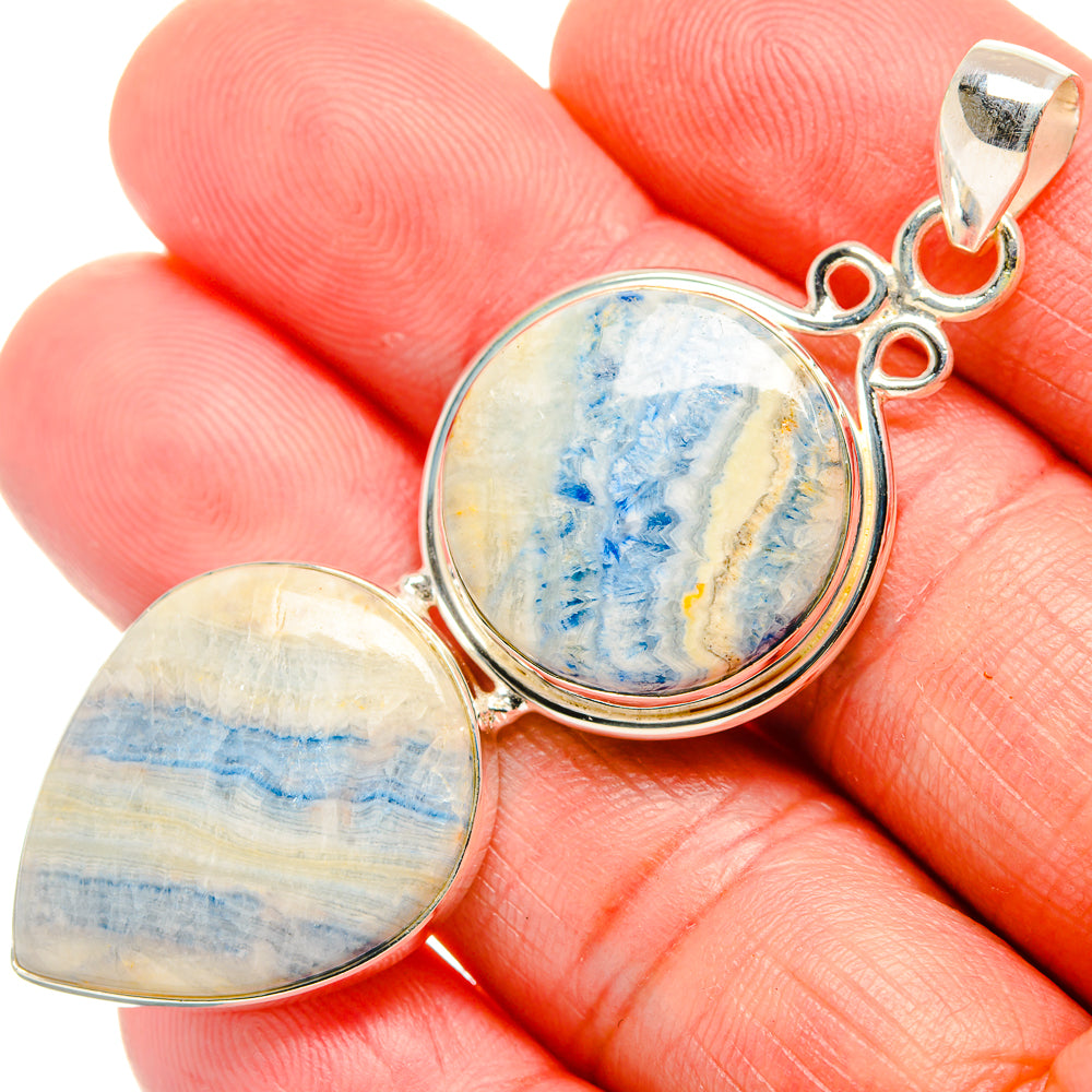 Blue Scheelite Pendants handcrafted by Anasilvercos - PD33664