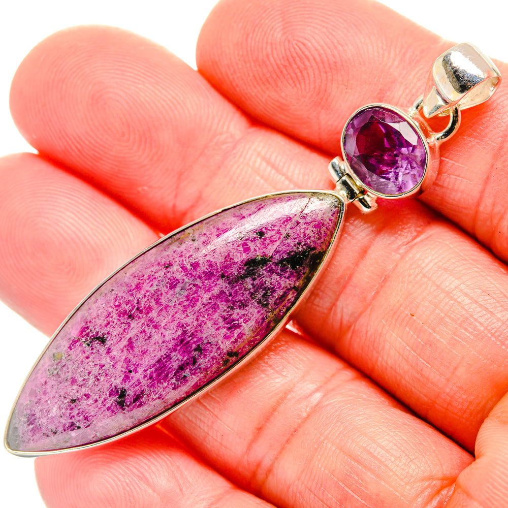Russian Eudialyte Pendants handcrafted by Anasilvercos - PD33666