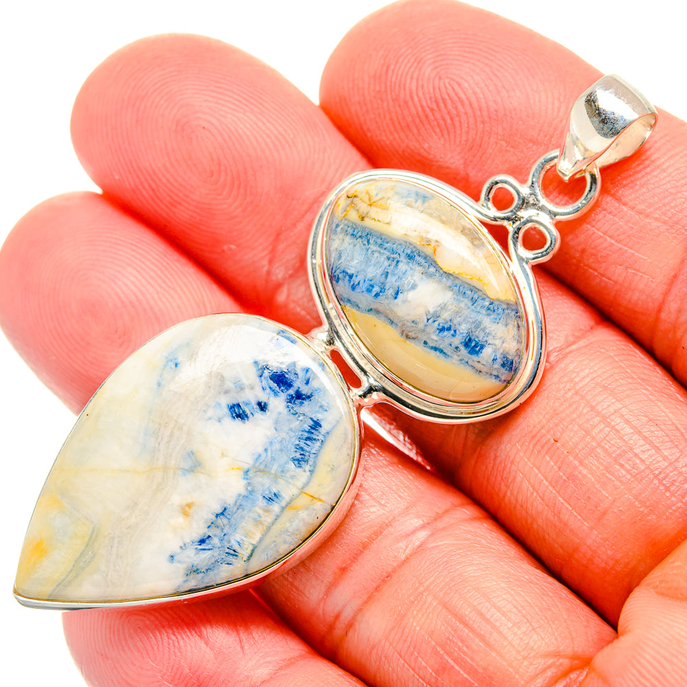 Blue Scheelite Pendants handcrafted by Anasilvercos - PD33667