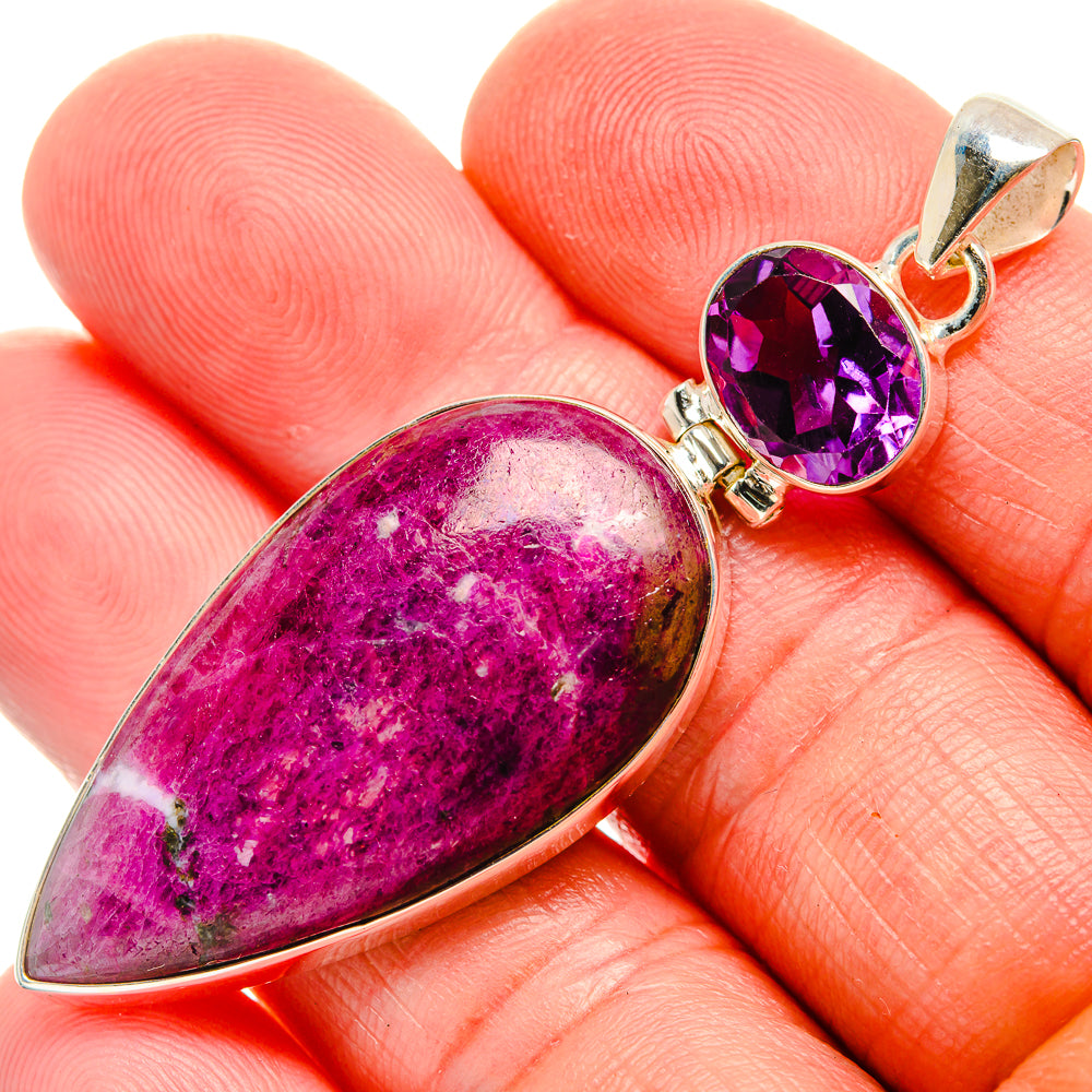 Russian Eudialyte Pendants handcrafted by Anasilvercos - PD33671