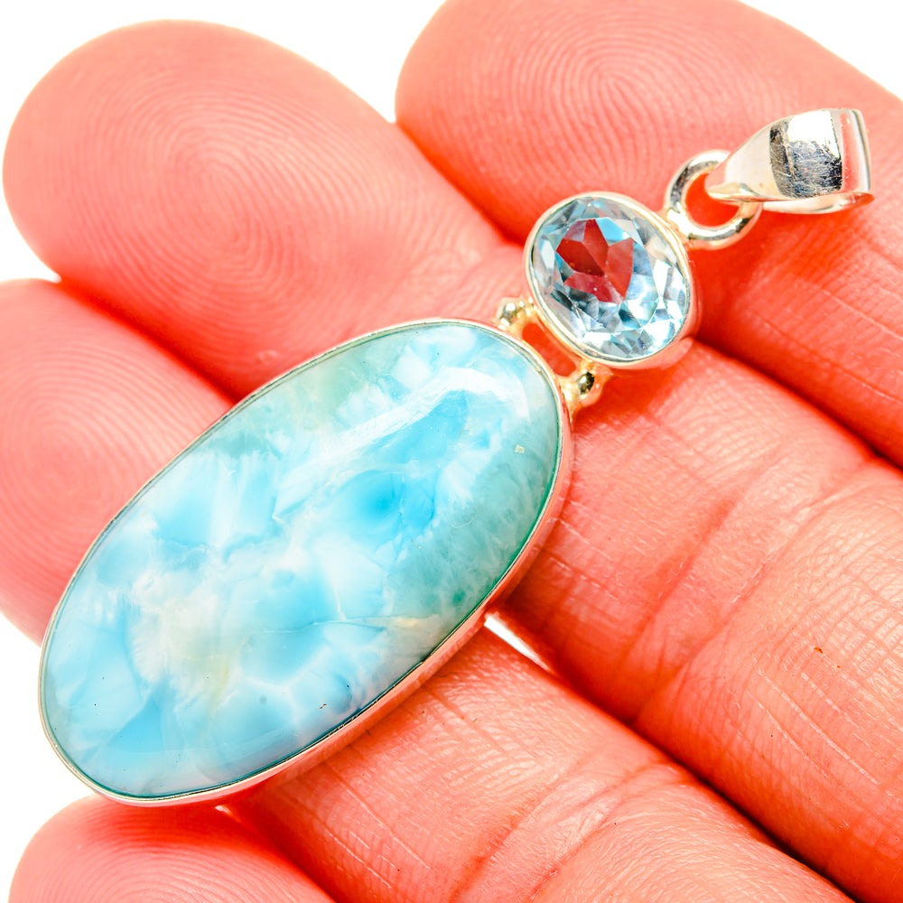 Larimar Pendants handcrafted by Anasilvercos - PD33673
