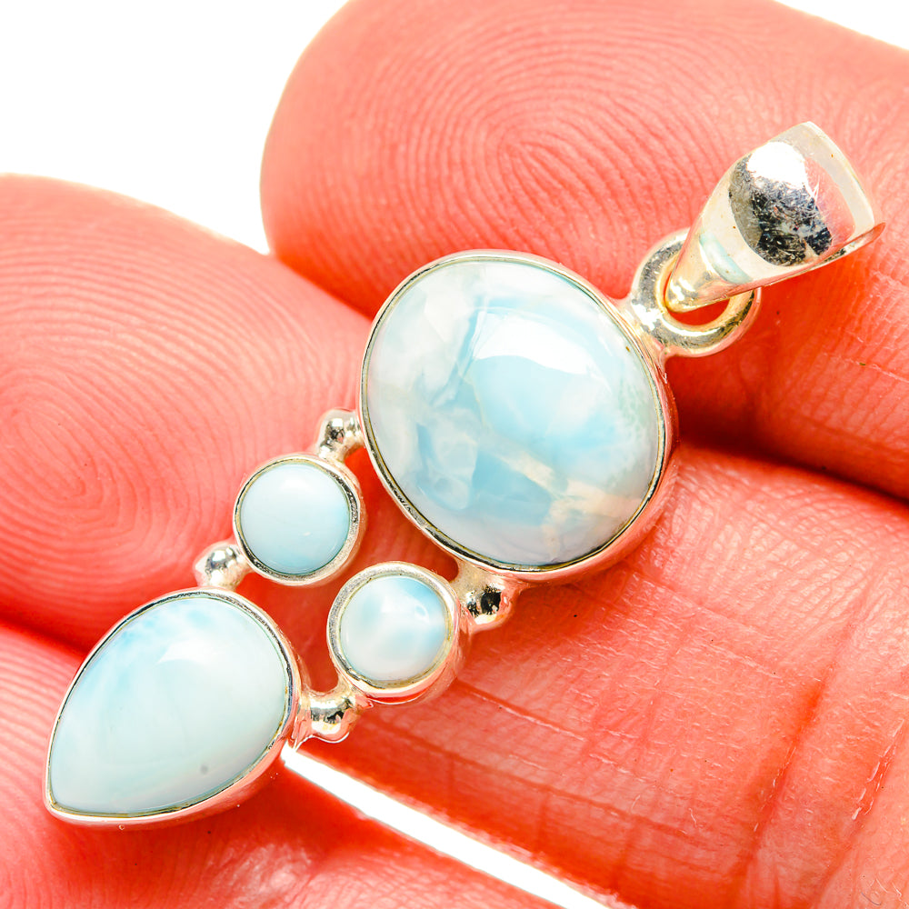 Larimar Pendants handcrafted by Anasilvercos - PD33675
