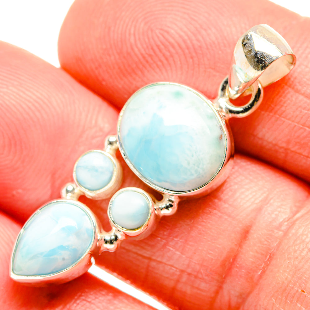 Larimar Pendants handcrafted by Anasilvercos - PD33679