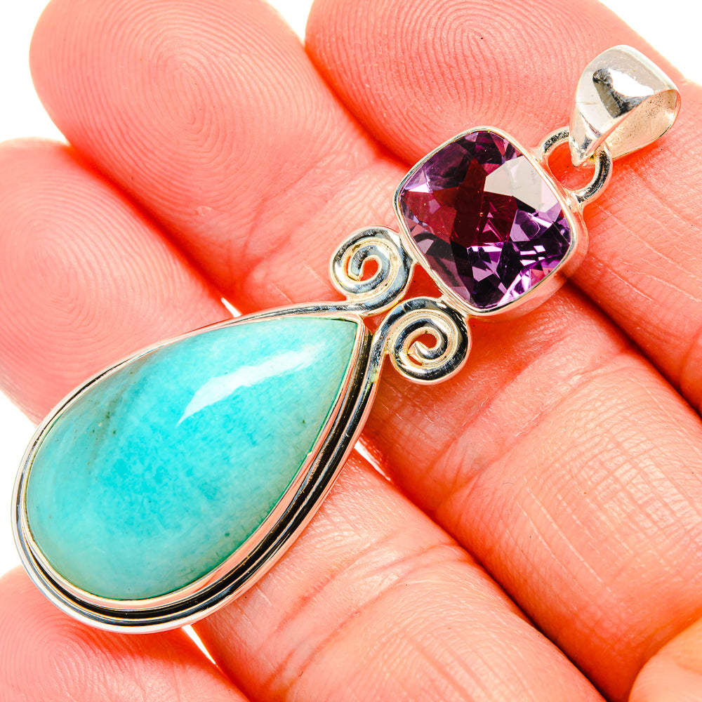Amazonite Pendants handcrafted by Anasilvercos - PD33680