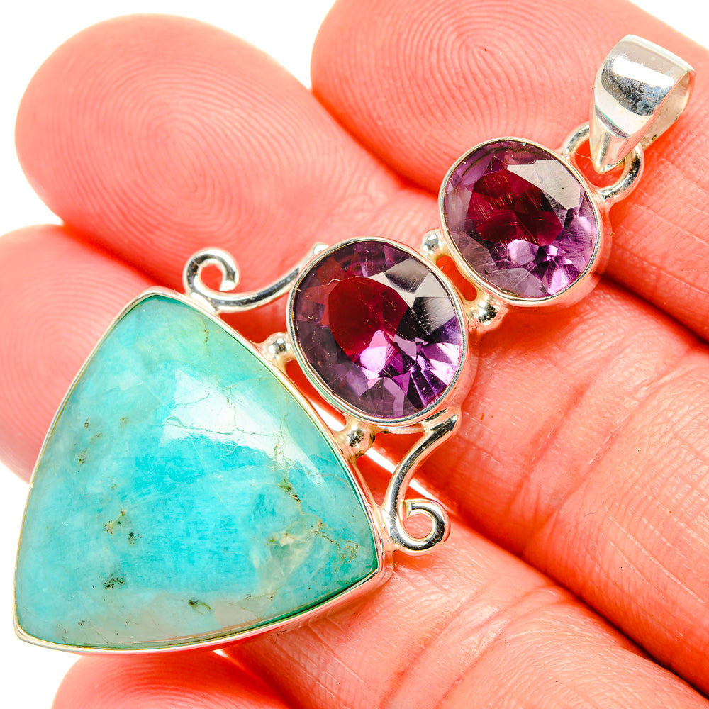 Amazonite Pendants handcrafted by Anasilvercos - PD33681