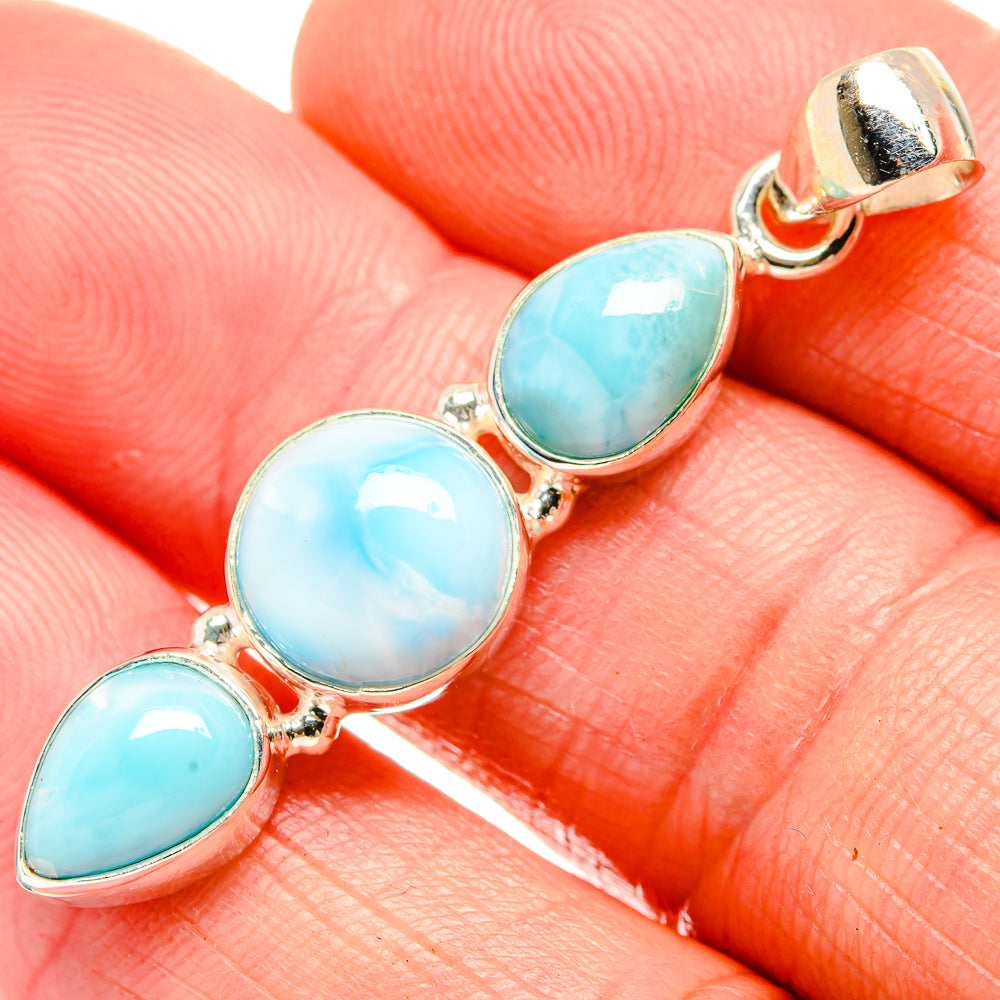 Larimar Pendants handcrafted by Anasilvercos - PD33683