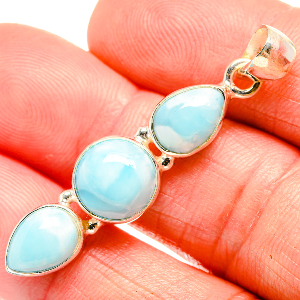 Larimar Pendants handcrafted by Anasilvercos - PD33684
