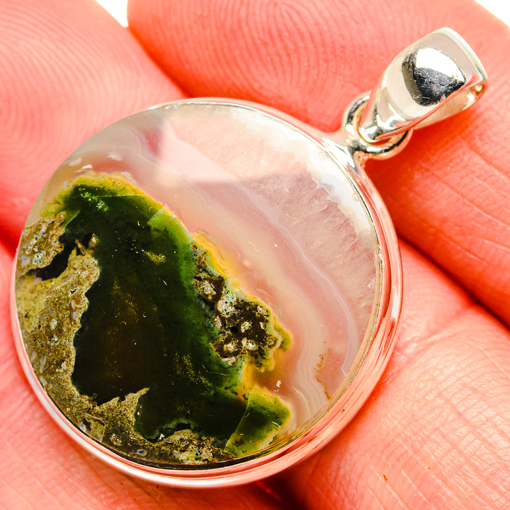 Indonesian Plume Agate Pendants handcrafted by Anasilvercos - PD33687