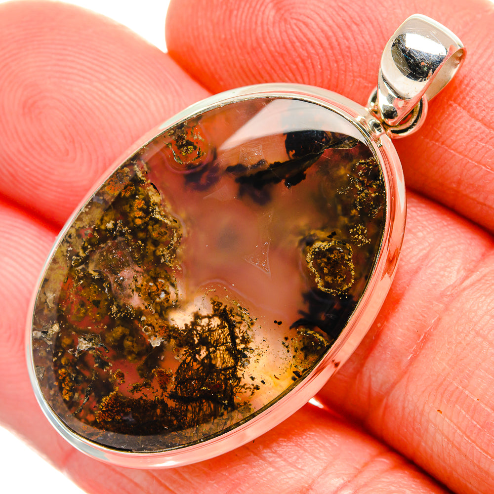 Indonesian Plume Agate Pendants handcrafted by Anasilvercos - PD33691