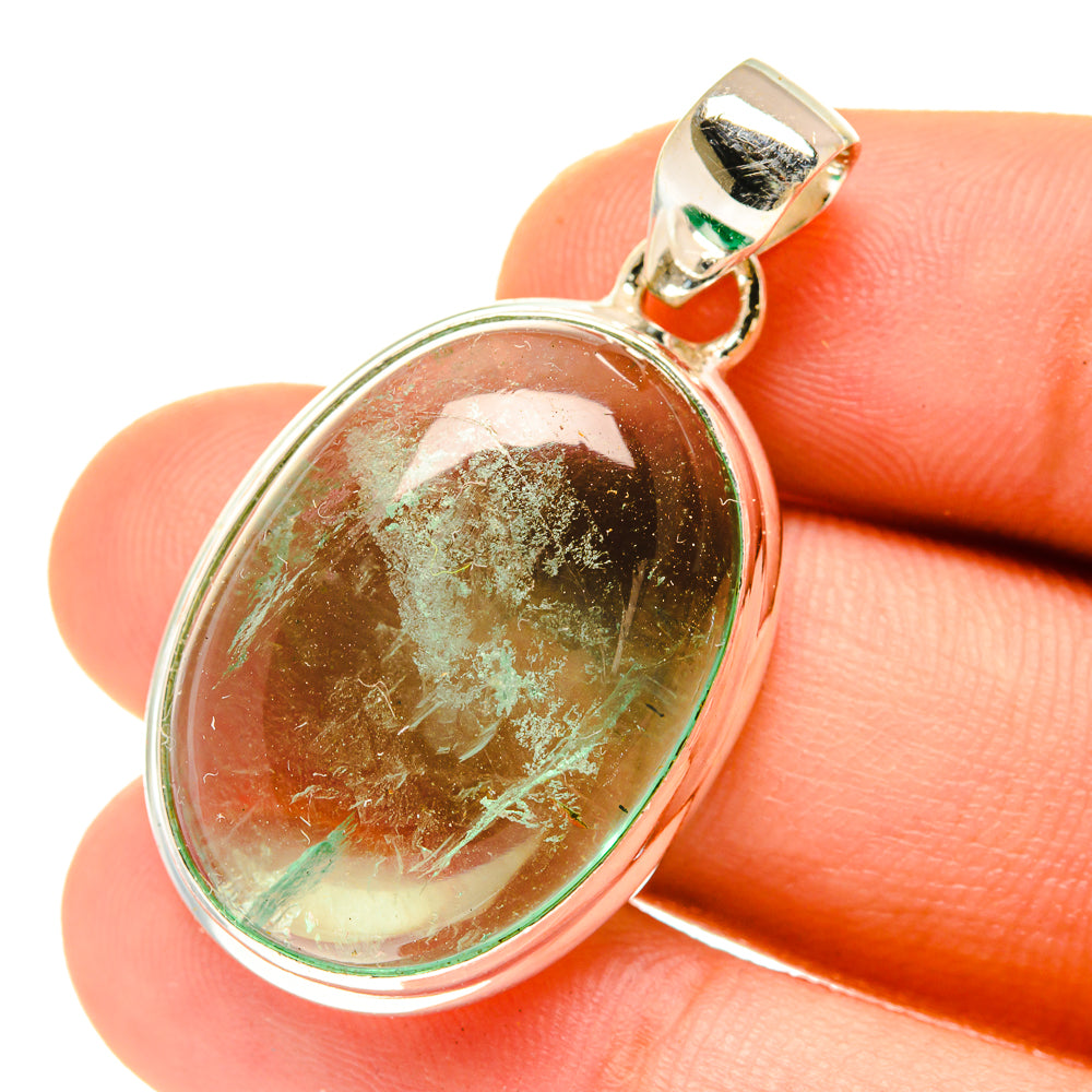 Green Fluorite Pendants handcrafted by Anasilvercos - PD3373
