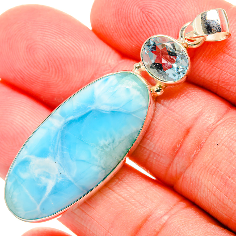 Larimar Pendants handcrafted by Anasilvercos - PD33730